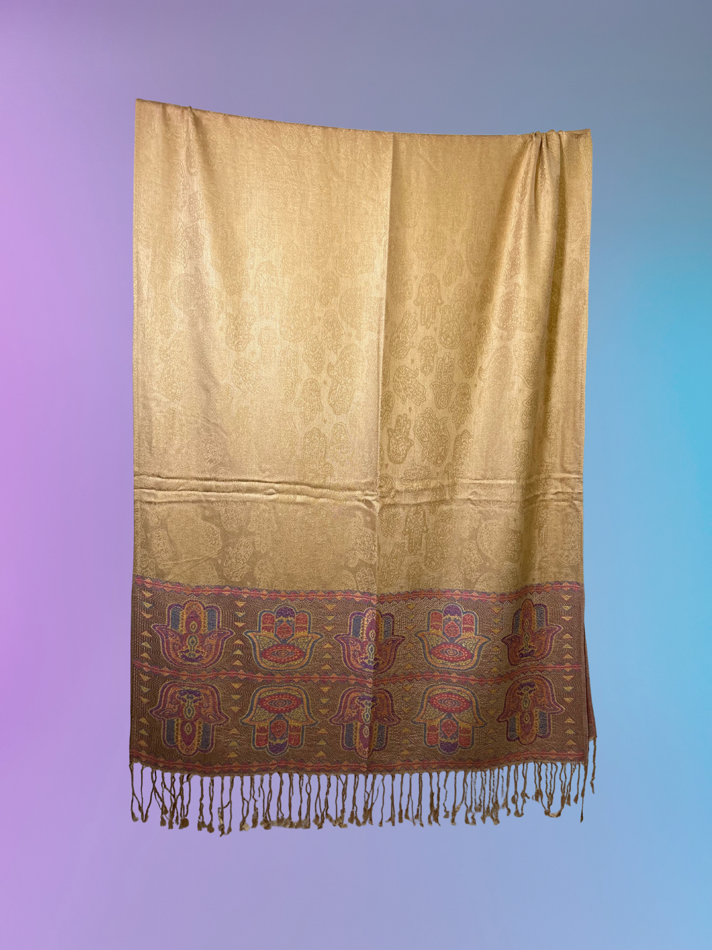 Hamsa Pashmina (Gold)