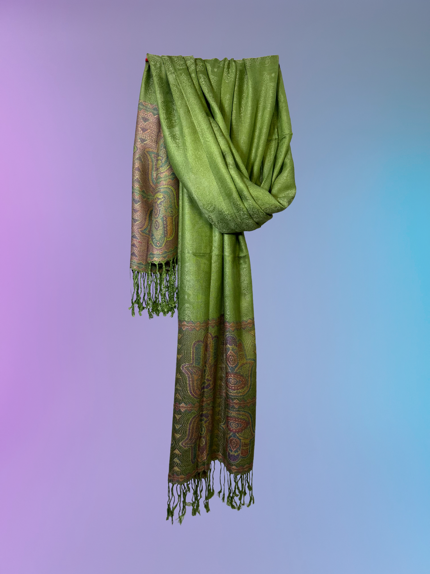 Hamsa Pashmina (Matcha Green)