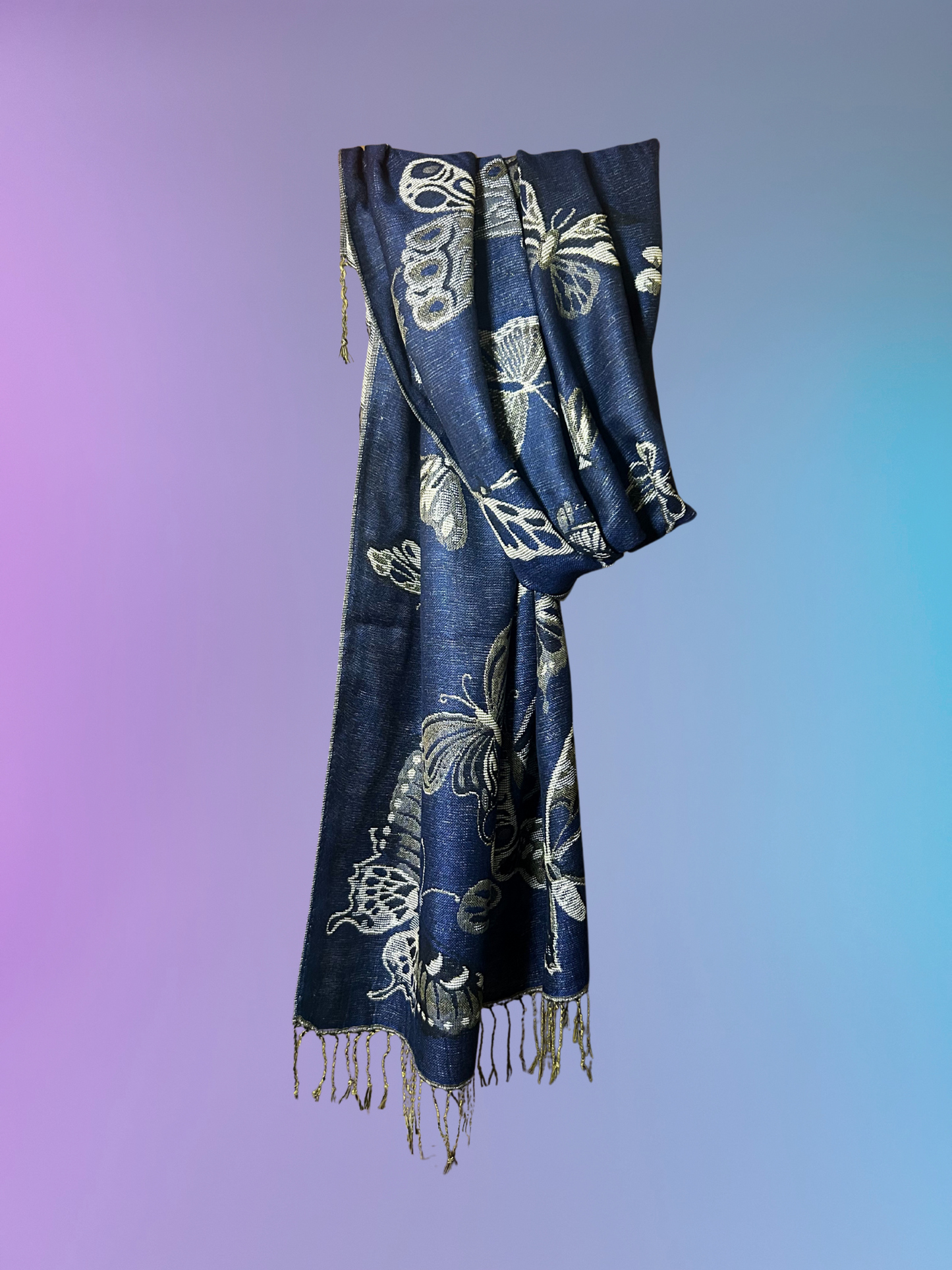 Butterfly Pashmina 2.0 (Navy blue)