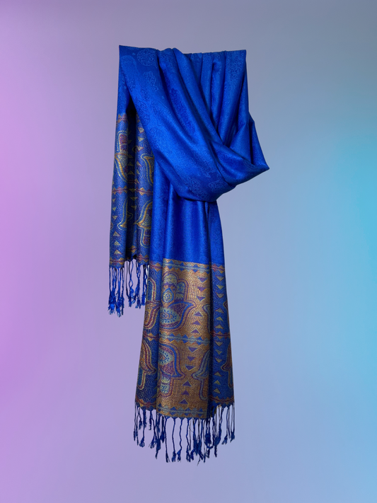 Hamsa Pashmina (Dodger Blue)