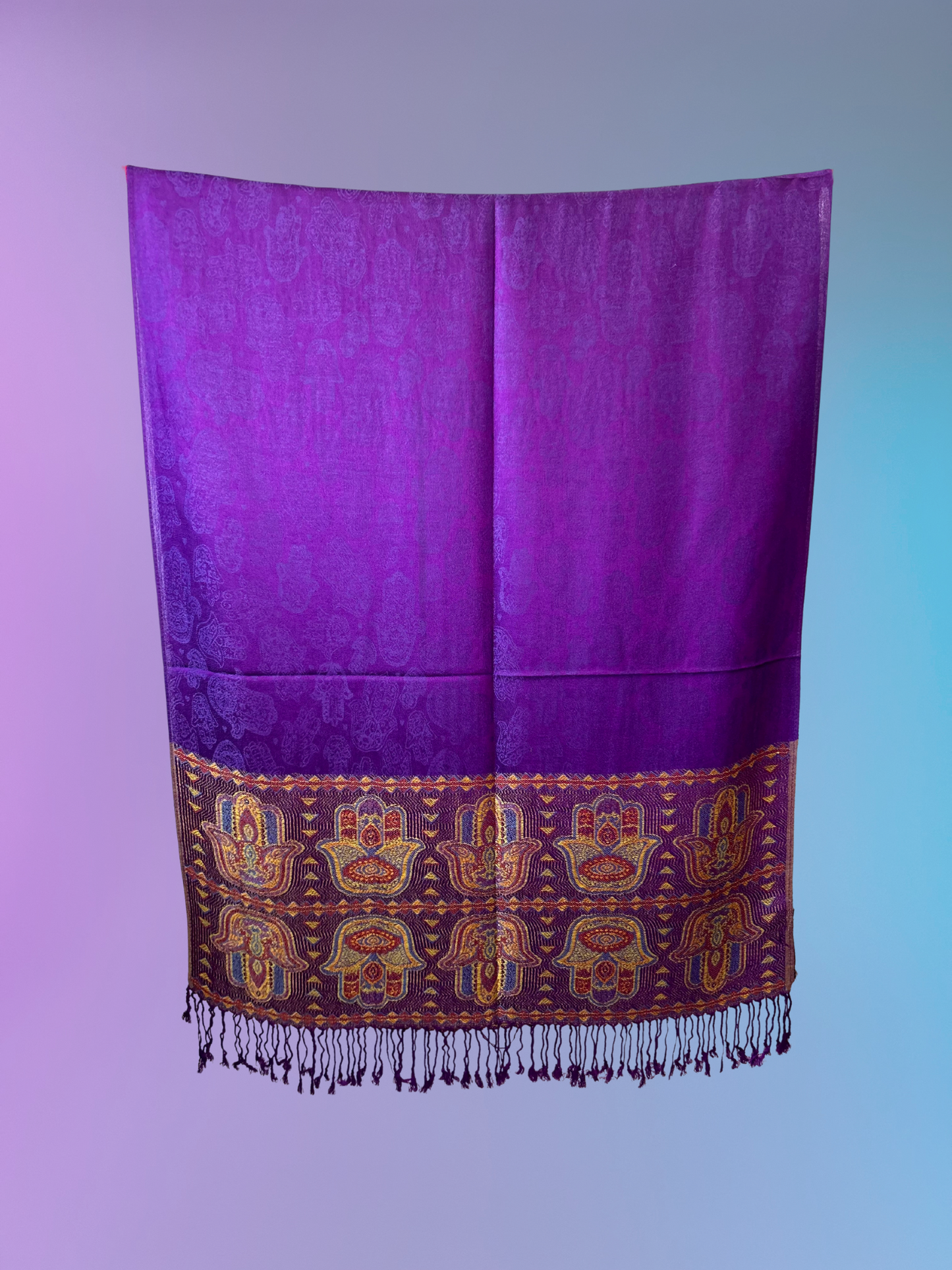 Hamsa Pashmina (Purple)