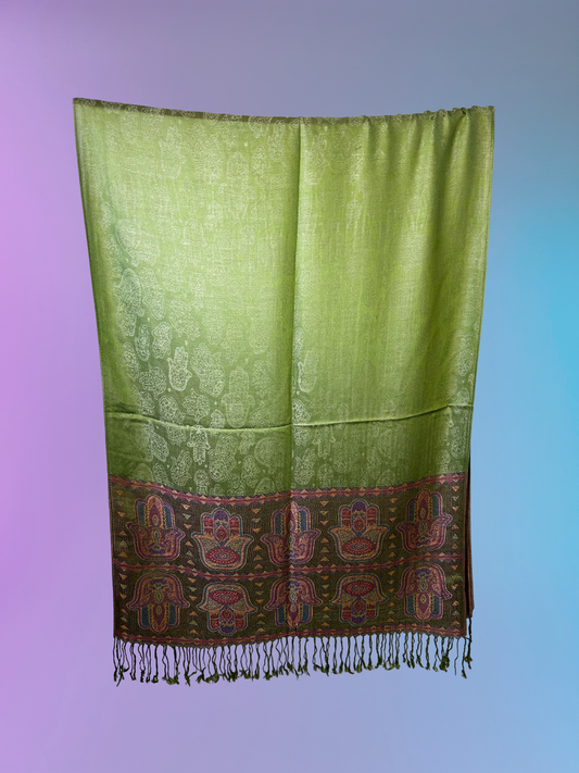 Hamsa Pashmina (Matcha Green)