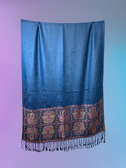 Hamsa Pashmina (Denim Blue)