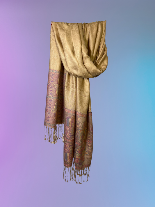 Hamsa Pashmina (Gold)