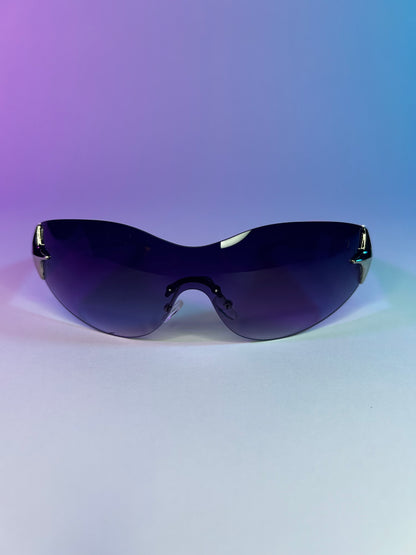 Y2K Baby Sunglasses (White/Purple)