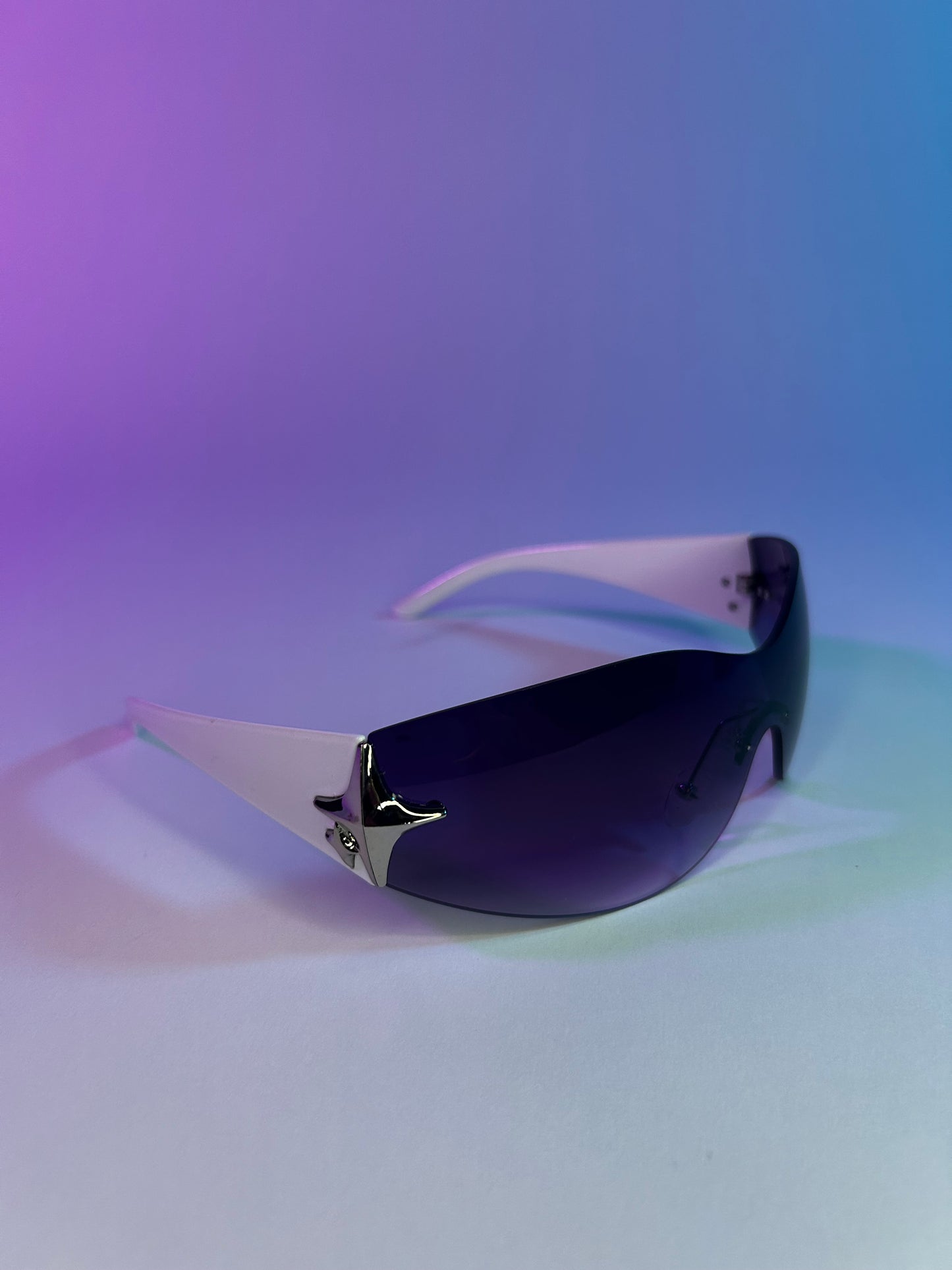 Y2K Baby Sunglasses (White/Purple)