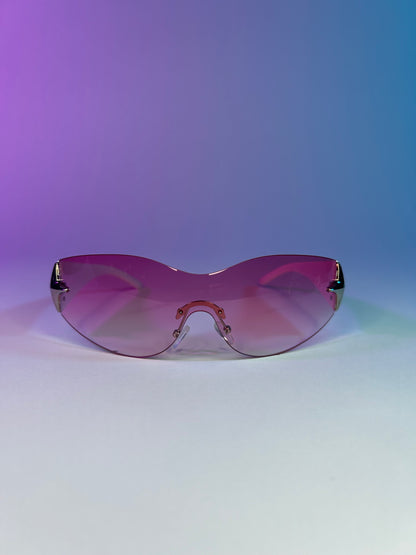 Y2K Baby Sunglasses (Pink/White)
