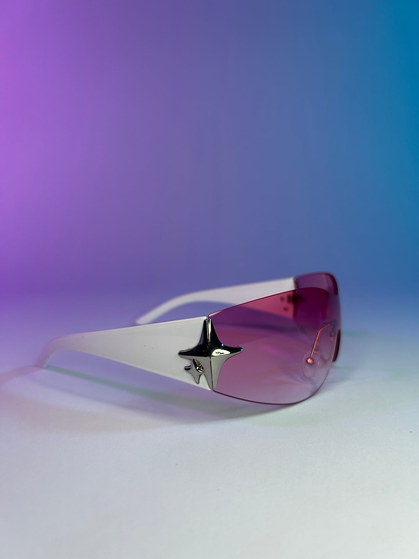 Y2K Baby Sunglasses (Pink/White)