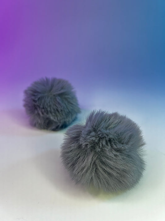 Hair Poms (Grey)