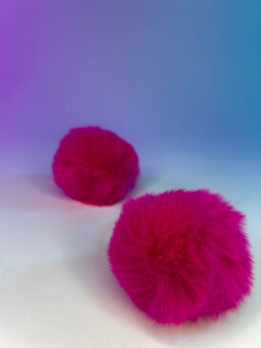 Hair Poms (Hot Pink)