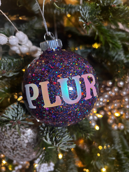 PLUR Christmas Ornament