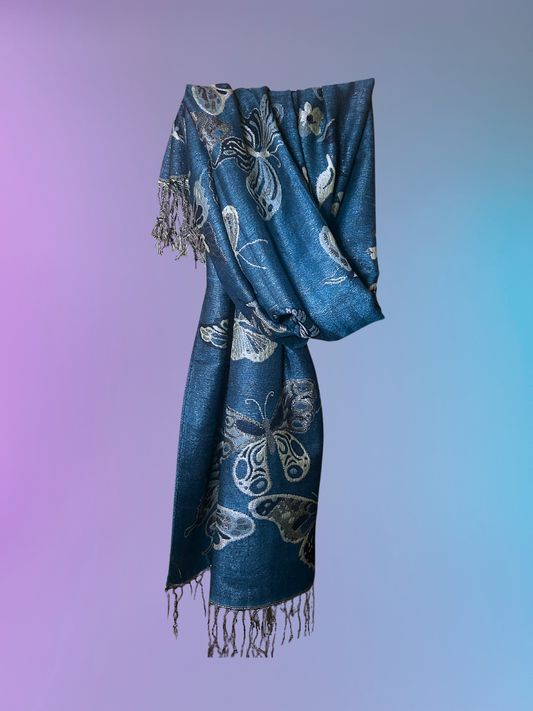 Butterfly Pashmina 2.0 (Denim Blue)