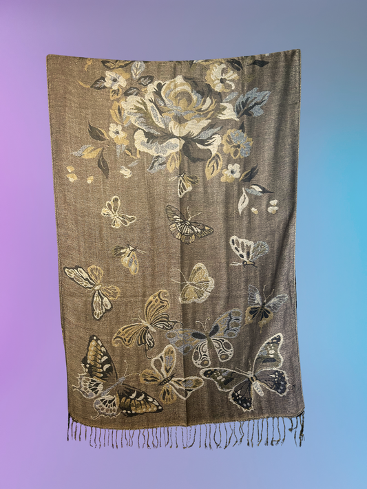 Butterfly Pashmina 2.0 (Gold/Black)