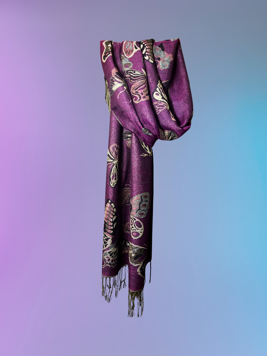 Butterfly Pashmina 2.0 (Magenta)