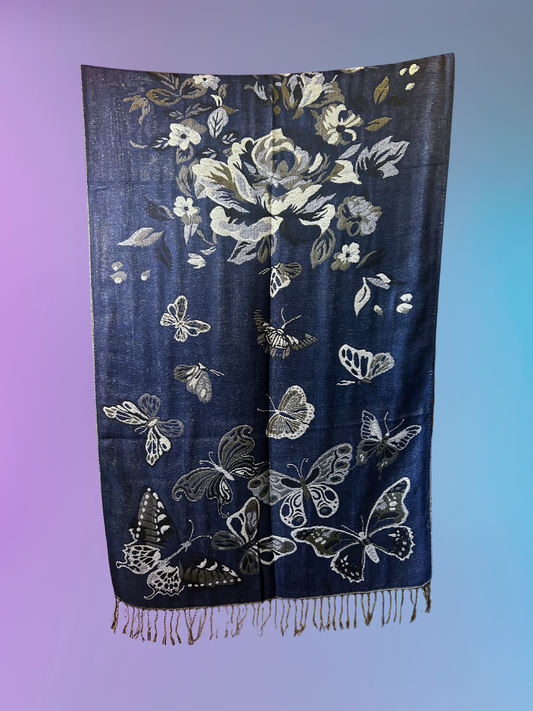 Butterfly Pashmina 2.0 (Navy blue)